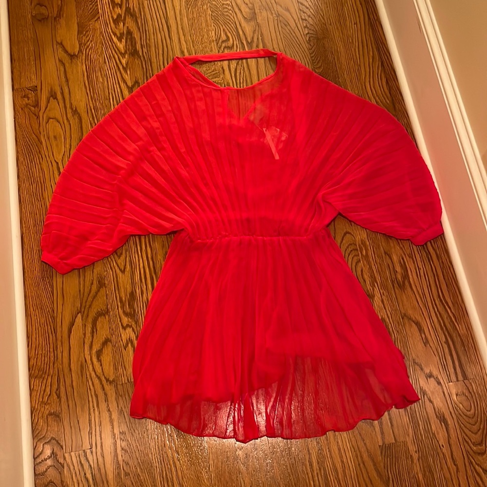 ASOS Red Dress with a slip and and belt